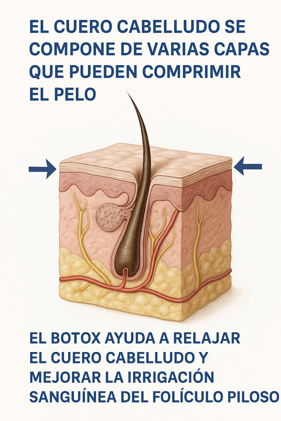 Estructura anatómica del cuero cabelludo